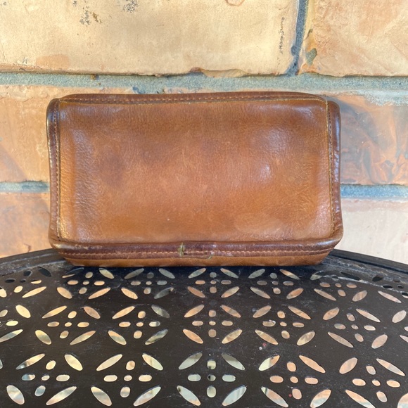 Coach Brown Leather Vintage Cosmetics Bag - Picture 2 of 6